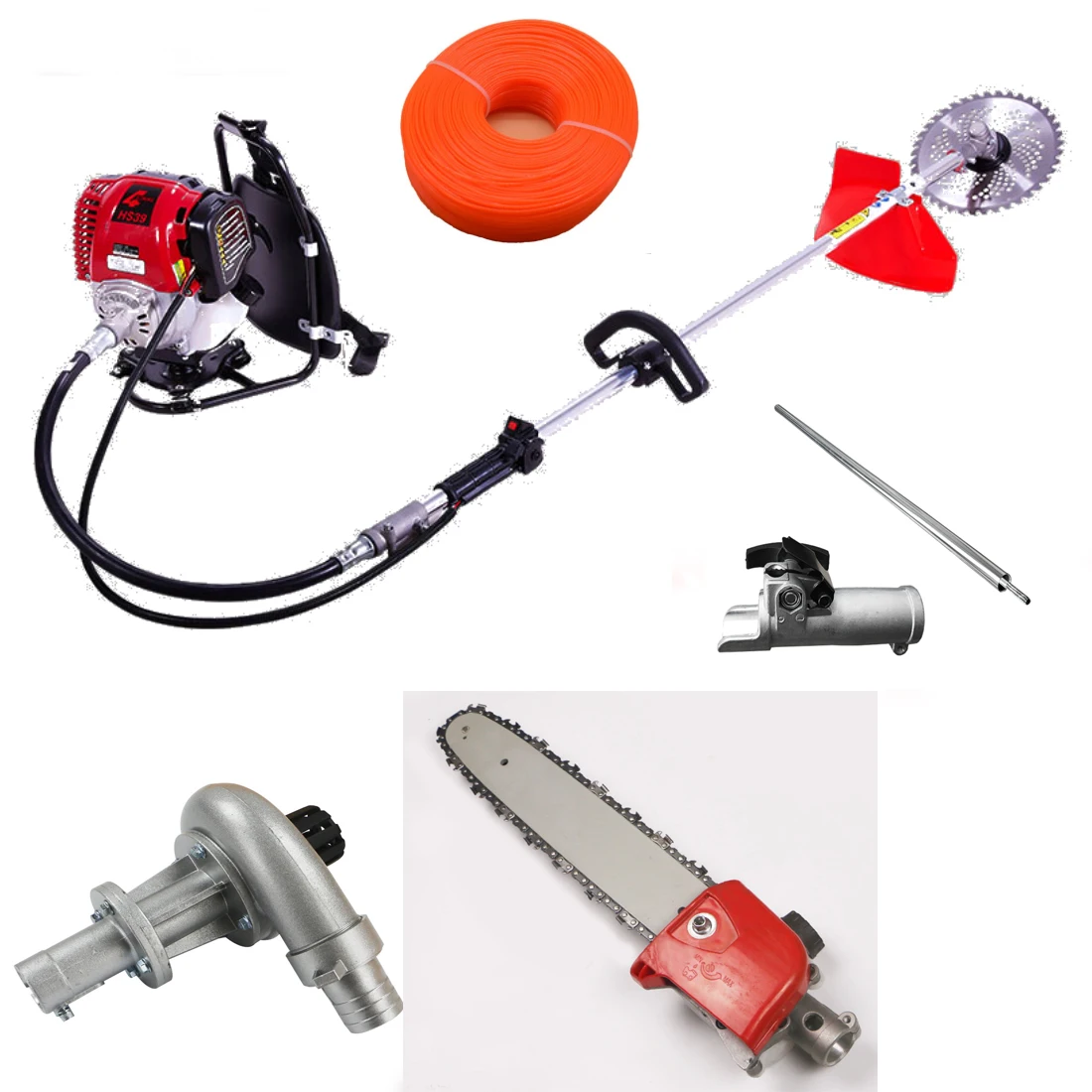 잔디 컷 새로운 모델 모터, 큰 다시 팩 브러시 커터, 잔디 트리머, whipper snipper 극 톱 로그 스플리터 지구 Augers