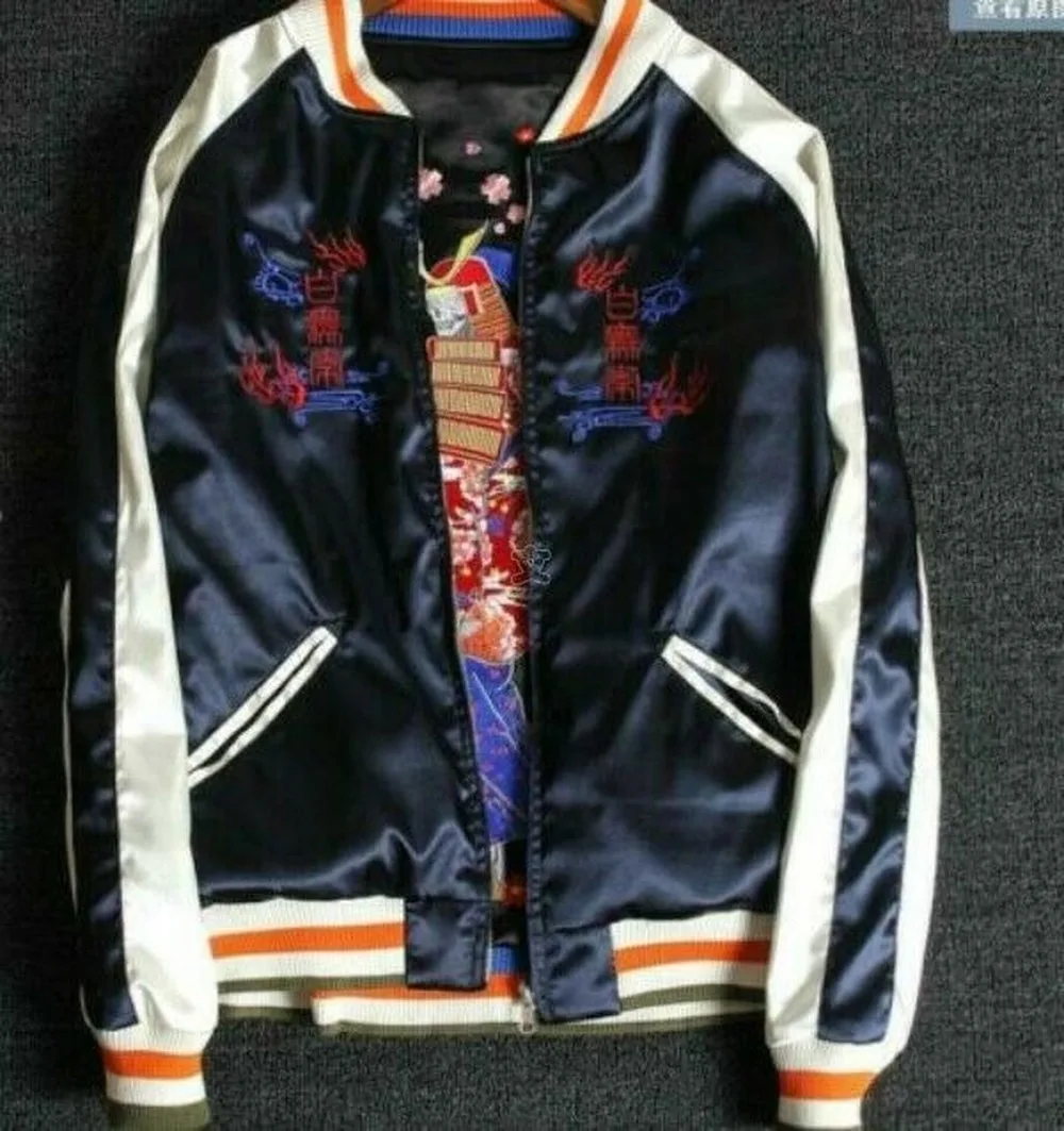 Mens Souvenir Jacket Sukajan Japanese Chic New Embroidered
