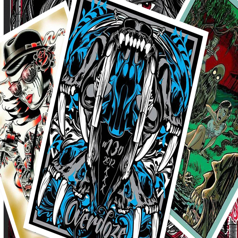 Tatuaje De Rock Heavy Metal Banda Carteles Pared Etiqueta Engomada