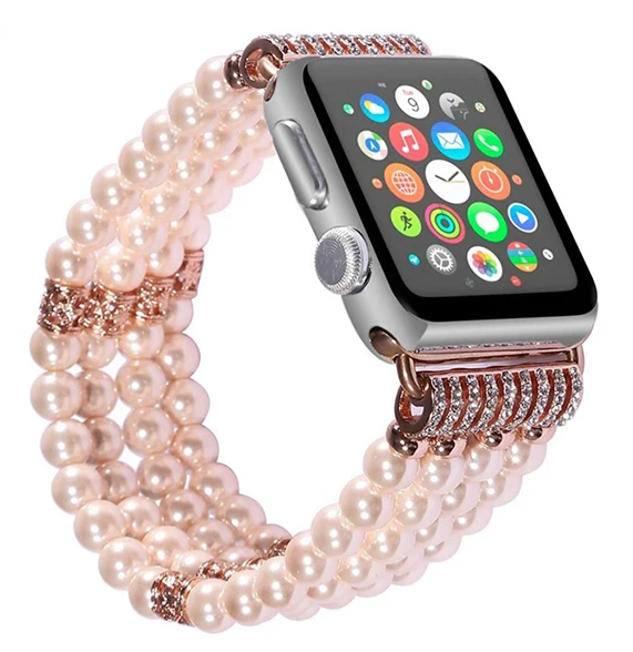 

42Mm 38Mm For Apple Watch Strap Bead String Agate (Artificial) Women Summer I Watch Band For I Watch Series 4 3 2 1 Bracelet