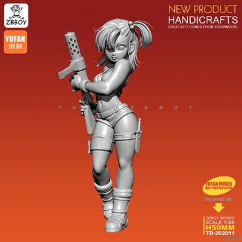 

1/35 Resin Figure Kits Dragon Ball resin Soldier self-assembled 50mm TD-202011