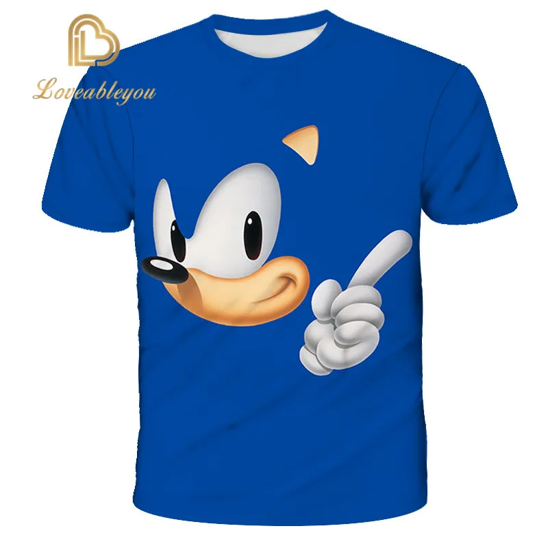 

Gaming Mario Supersonic Sonic Print Clothes Girls 3D Funny T-shirts Costume Children 2020 Summer Clothing Kids Tees Baby Tshirts