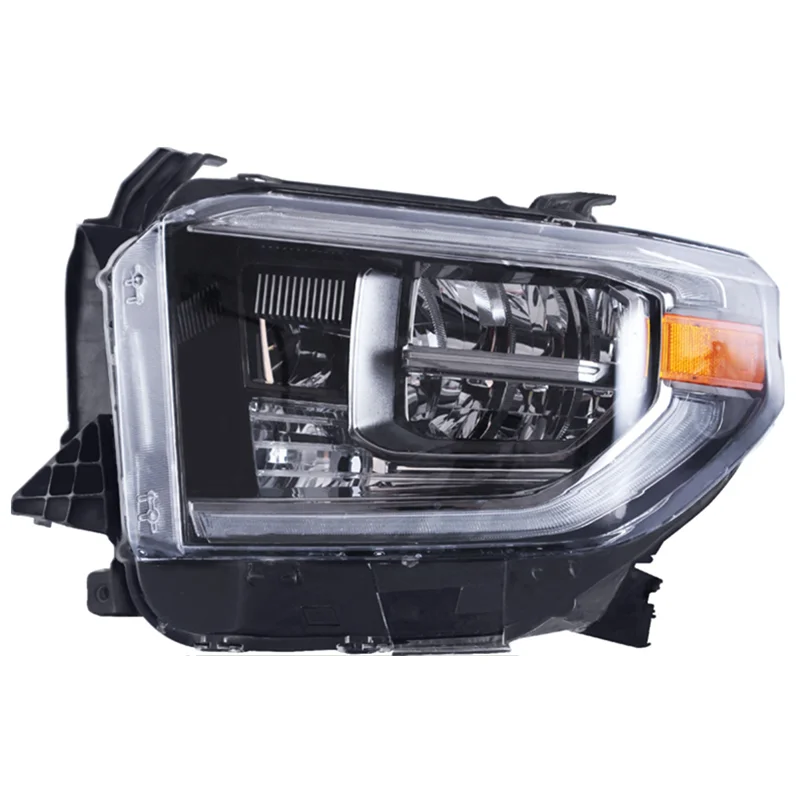 Vland factory for car head light for Tundra LED head lamp with turn signal with sequential indicator - Цвет: Black