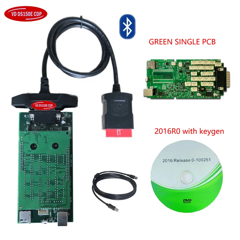 Obd сканер для delphis vd ds150e cdp 2015R3/16R0 bluetooth obd2 автомобильный диагностический