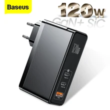 Baseus 120W GaN SiC USB C Charger Quick Charge 4.0 3.0 QC Type C PD Fast USB Charger For Macbook Pro iPad iPhone Samsung Xiaomi