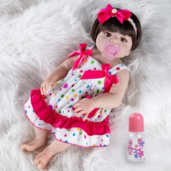 

New Rebirth Doll Birthday Gifts Toys For Girls 55cm Silicone Reborn Dolls Clothes Sleeping Baby Realistic Soft