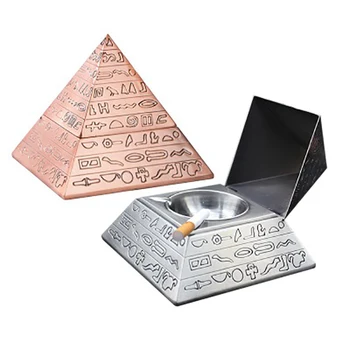 

Cigarette Lidded Ashtray Pyramid retro Windproof Ashtray with Lid Smoking Ash Tray multi-functional fashion boys gifts
