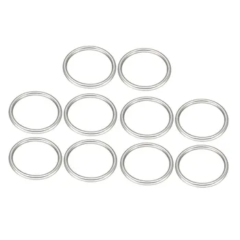 

uxcell 10 Pcs Multi-Purpose Metal O Ring Buckle Welded 60mm x 50mm x 5mm for Hardware Bags Ring Hand DIY Accessories