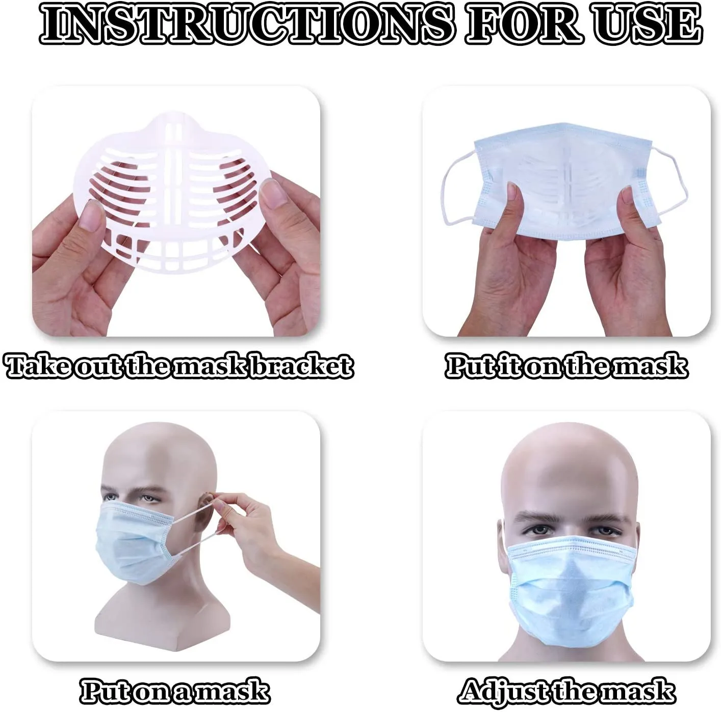 Unisex Reusable Mask Bracket Holder Double Protection 3D Breathe Smoothly Extender Sep 9th | Дом и сад