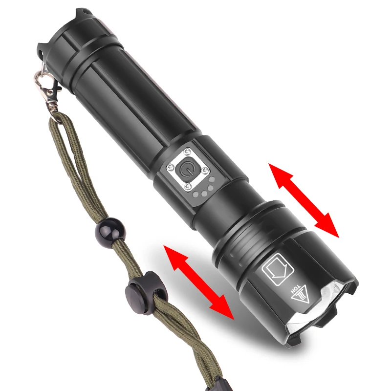 

XANES 1476A XHP70 1500Lumens 5Modes USB Rechargeable Zoomable LED Flashlight Outdoor 18650/26650 Flashlight LED Torch Portable