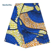 Высокое качество 6 ярдов Ткань Голландский Воск Анкара ткани Африканский полиэстер бинта настоящая восковая печать ткань для вечерние платья FP6086