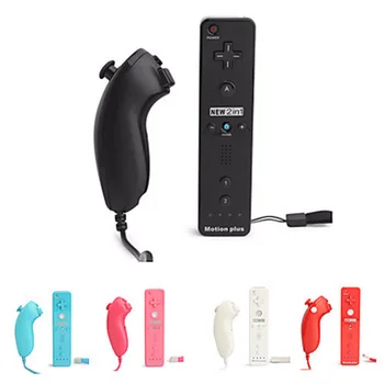

2 In1 Wireless Remote+Nunchuk Controller for Nintendo Wii Motion Plus Game Console for Wii Joystick Gamepad Silicone Case