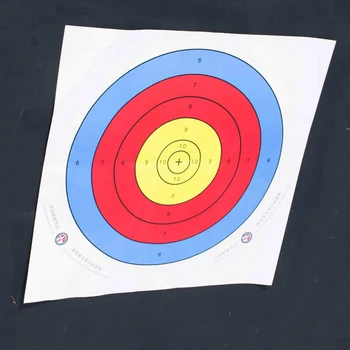 

10pcs Archery Targets Paper +12x Face Nails Pin + 3x Arrow Putter Bow Training