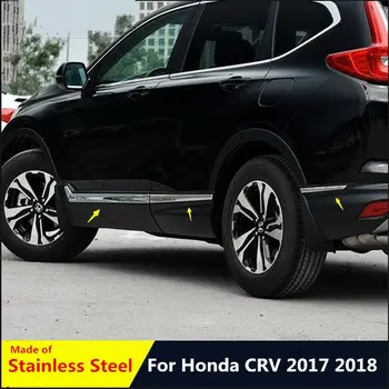 

STAINLESS STEEL SIDE DOOR BODY MOLDING TRIM COVER LINE GARNISH STICKER ACCESSORIES 6PCS / SET FOR HONDA CRV CR-V 2017 2018 2019
