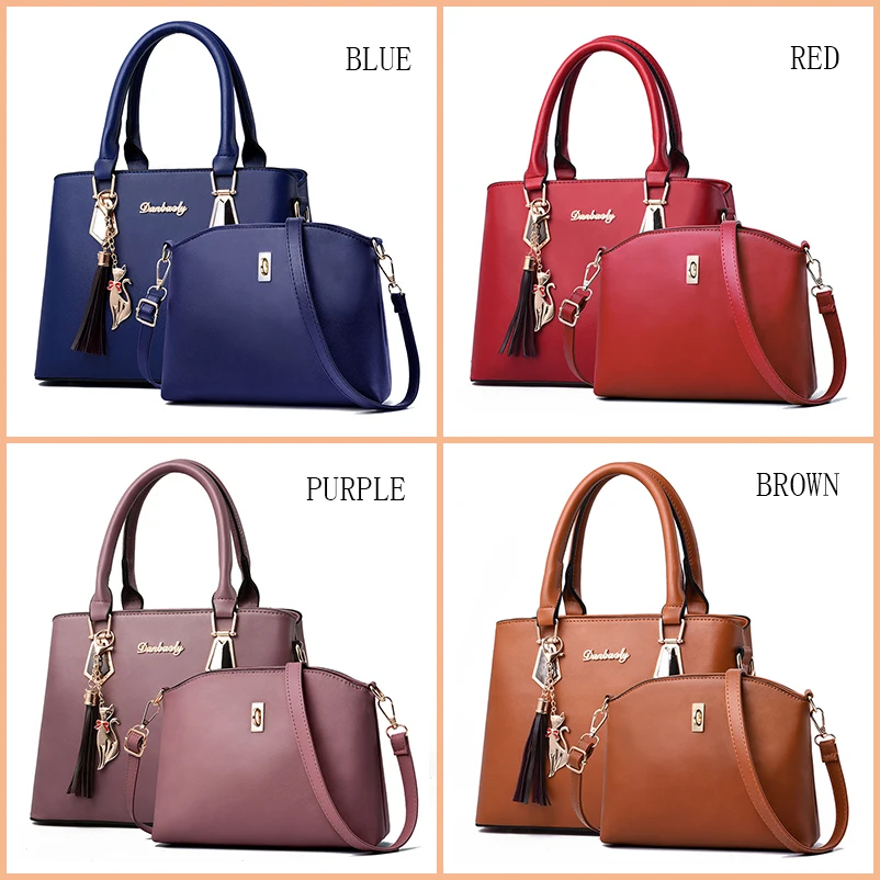 Женская сумка большой емкости, женская сумочка с кисточками, роскошные сумки, клетчатые женские сумки, дизайнерские сумки, комплект из 2 предметов