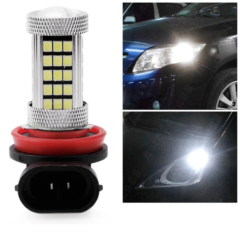 

DC 12V H11 2835 63 LED 6000K Car Projector Fog Driving Light Bulb White New