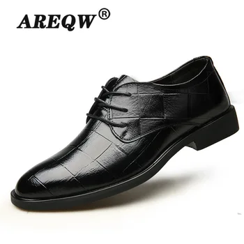 

Big Size Oxfords Leather Men Shoes Fashion Casual Pointed Top Formal Business Male Wedding Dress Flats Wholesales