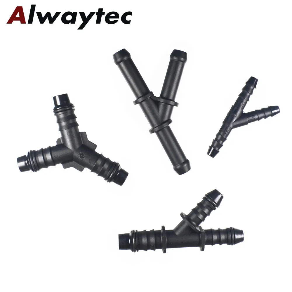 ID4 ID7.5 ID8 ID10 Kunststoff T-anschluss Allgemeine Kraftstoff Linie Schnell Anschluss Y Typ Schlauch Adapter Für Nylon Rohr 5 stücke viel – Detail 4