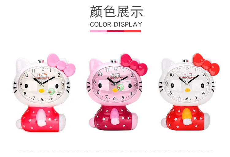 Hello kitty говорящий будильник KT Cat милый полный корпус форма будильник