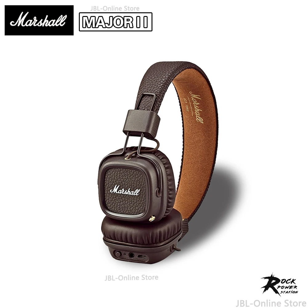 Marshall MAJOR II Bluetooth On-Ear Headphones Wireless Earphones Pop Rock Music Deep Bass Foldable Game Sport Original Headset