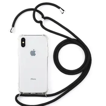 

20Pcs Sports Crossbody Lanyards Transparent Case For iPhone 11 Pro 6 7 8 Plus X Xr Xs Max SE2020 Cover Wrist Neck Strap