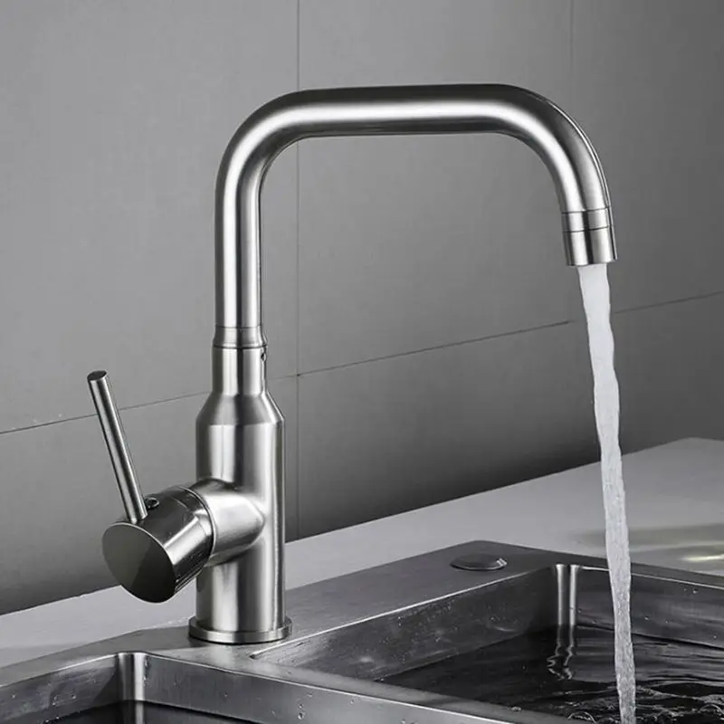 Brush Nickel -A Кухонный кран смеситель горячей и холодной воды кран Двойной режим воды Носик смесители бортике кухонная раковина кран щетка никель ELM905 - Цвет: Brush Nickel -A