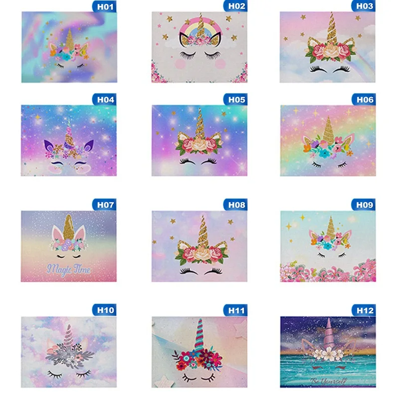 

2019 Table Mat Placemat Flamingos Flowers Unicorn Printed Rectangle PVC Dining Table Disc Pads Bowl Coasters