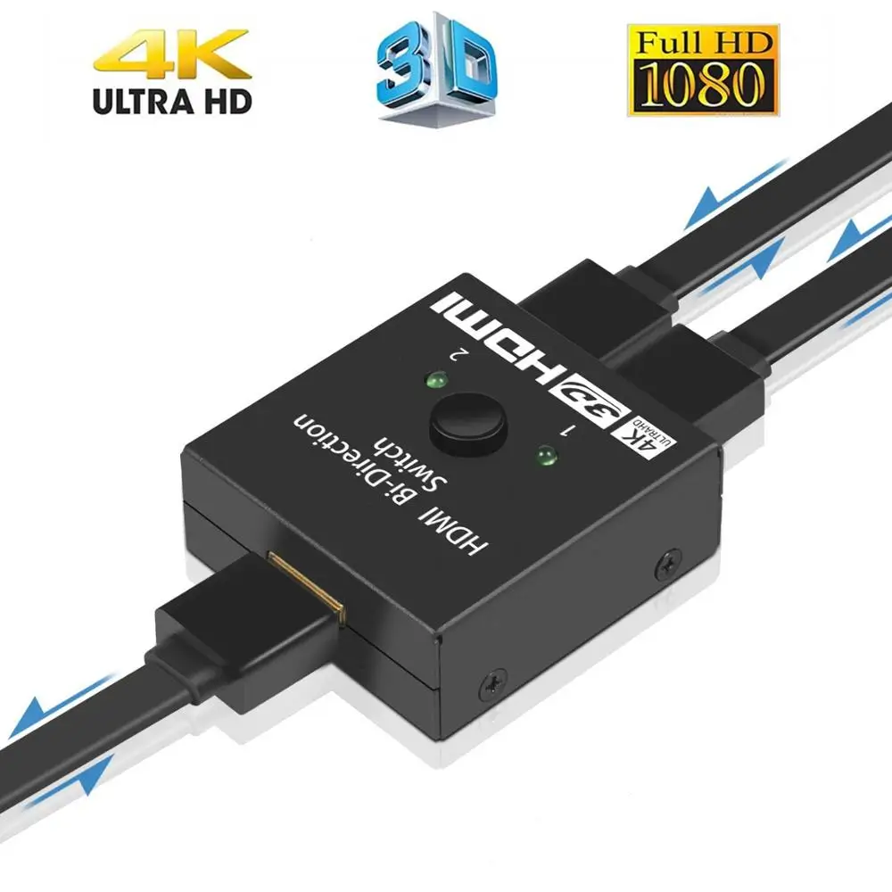 

NEW HDMI 2.0 Bi-direction Smart Switcher 2x1 1x2 Ultra HD Bidirectional Switch Hub HDCP 3D 1080p 4K Resolution HDCP