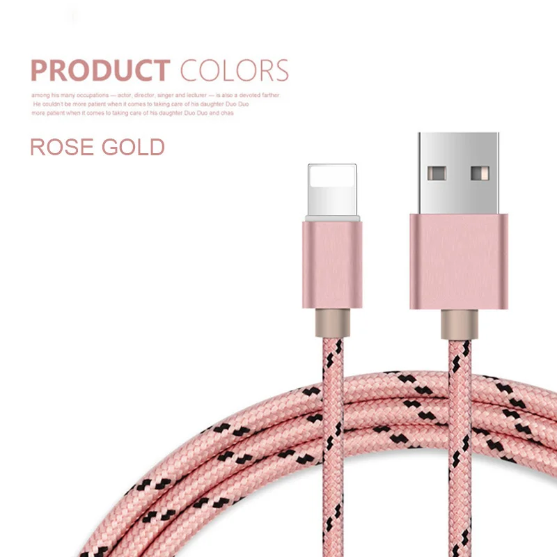 Кабель Micro USB C type C для зарядного устройства для iPhone X XS Max 6 s 7 8 Plus 8 PIN samsung huawei Быстрая зарядка USB-C USBC type-C - Цвет: Rose gold