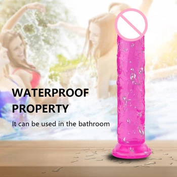 Realistic Huge Dildos for Women Soft Jelly Big Dildo Suction Cup Crystal Penis Anal Butt Plug  Erotic Sex Toy for Women Adult 18 5