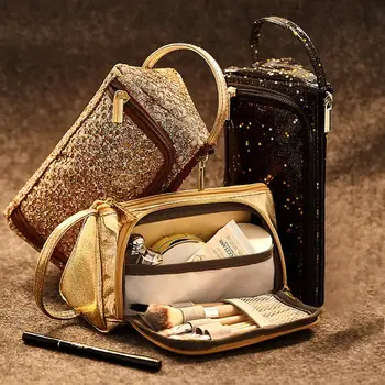 

2020 Vintage Faux Leather Large Capacity Pencil Case Pen Makeup Bag Stationery Pouch Pencil Bag