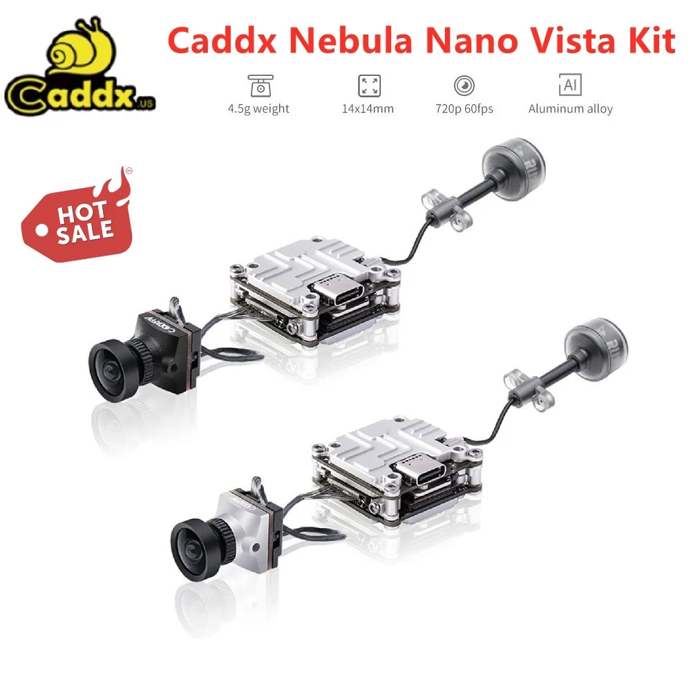 Caddx Nebula Nano Vista Kit HD Digital System 5.8GHz FPV VTX & 2.1mm 150° 720P 60fps Camera for DJI Air Unit Vista RC FPV Drone 1