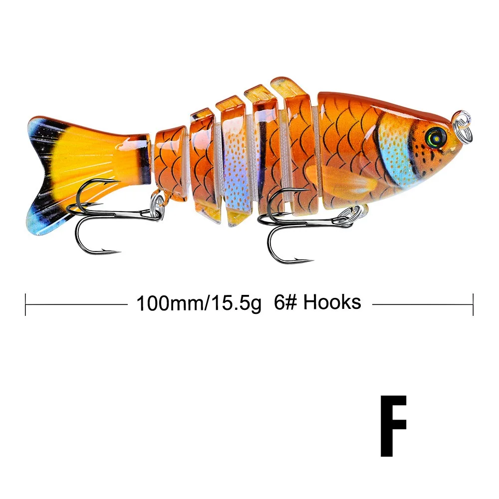 F Новинка, плавающая приманка, приманка для рыбалки, 10 см, 15,6 г, 3D глаза, реалистичные, для рыбалки, жесткие приманки, кренкбейт с 2 крючками, Pesca, зимние, для подледной рыбы, приманки, хорошие - Цвет: F