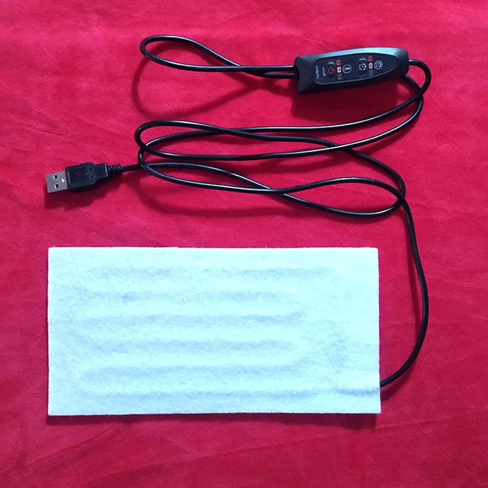 5 в одежда грелку USB углеродного волокна быстрый нагрев колодки с регулировкой температуры переключатель для спины шеи плечи живот тепло