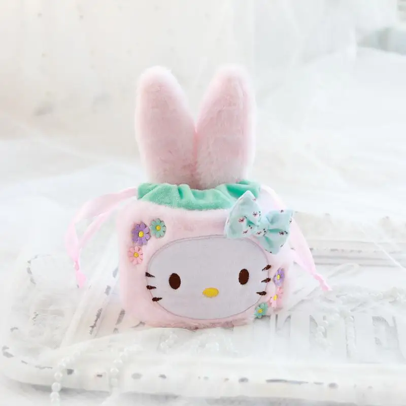 Медведь Даффи Stellalou Sanrio, Hello Kitty с рисунками из мультфильма «My Melody Cinnamoroll персонажи Little Twin Stars косметичка Сумка для хранения на шнурке сумки-косметички