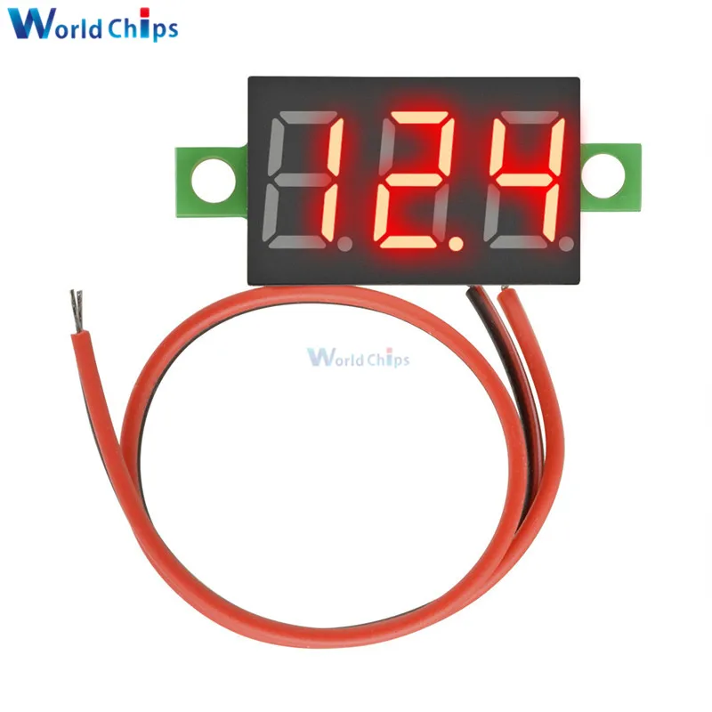 Mini LED 3-Digital Display Volt Voltage Voltmeter Panel Accurate Meter 4-30V RED 