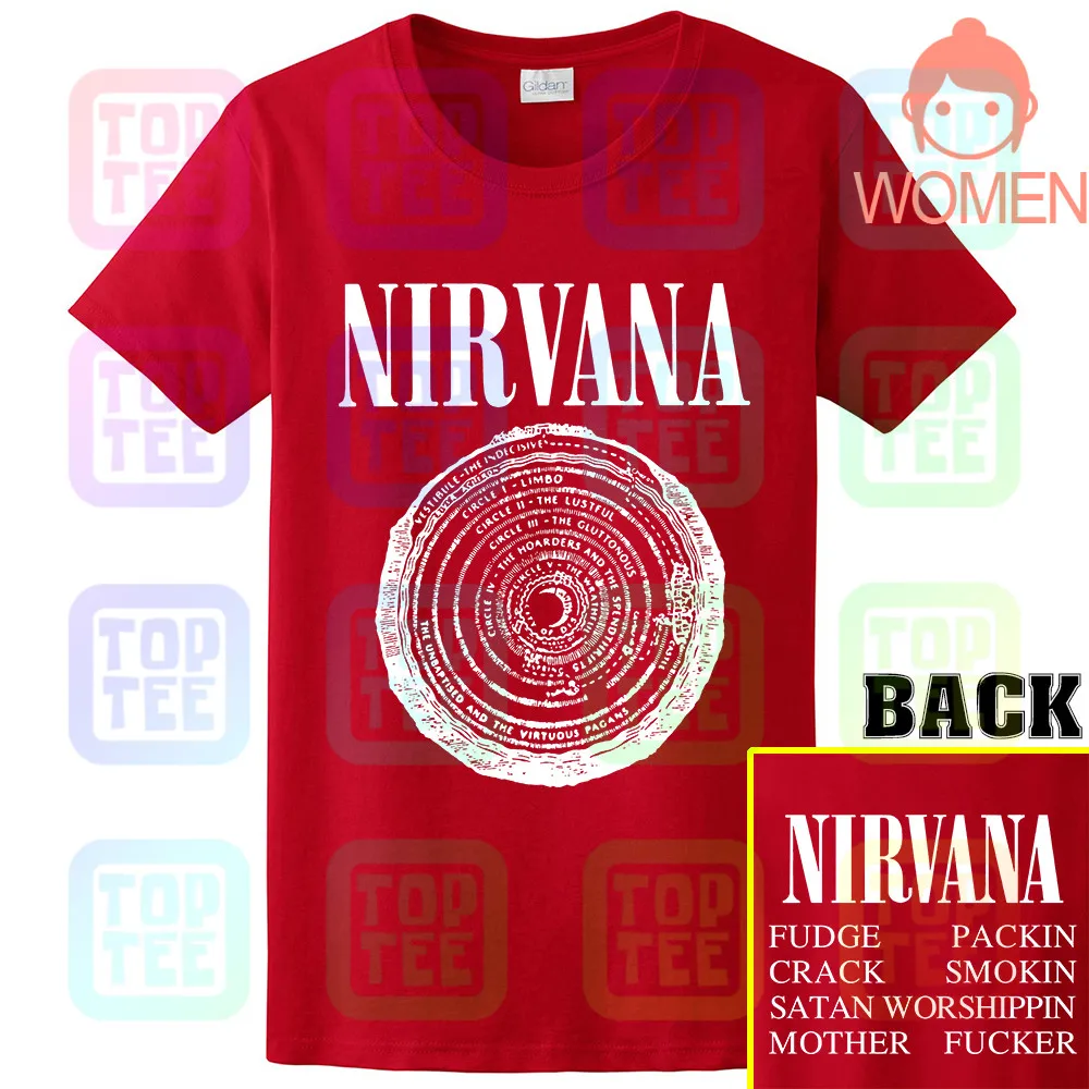 WOMEN-RED Футболка Nirvana 'In Utero'(круг - Цвет: WOMEN-RED