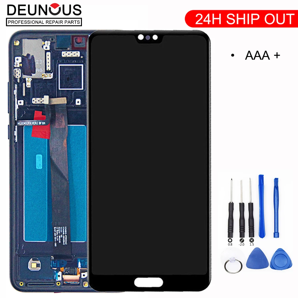 

AA+ Quality LCD With Frame For Huawei P20 EML-L09 EML-L22 EML-L29 EML-AL00 LCD Display Touch Screen Digitizer Assembly Replace