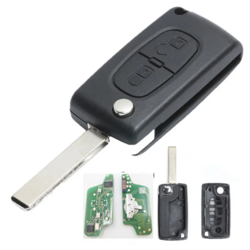 Wilongda авто ключ 2 кнопки флип дистанционный ключ 434 МГц id46 pcf7936 чип-ключ для автомобиля для PEUGEOT 207 208 307 308 408 ключ