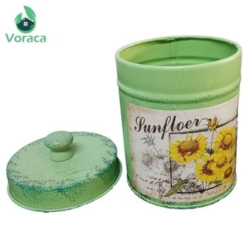 

1PC Dry Cereal Nuts Jars Keep Fresh Snack Metal Sealed Cans Sealed Box Storage Tank Kitchen Storage Food Container