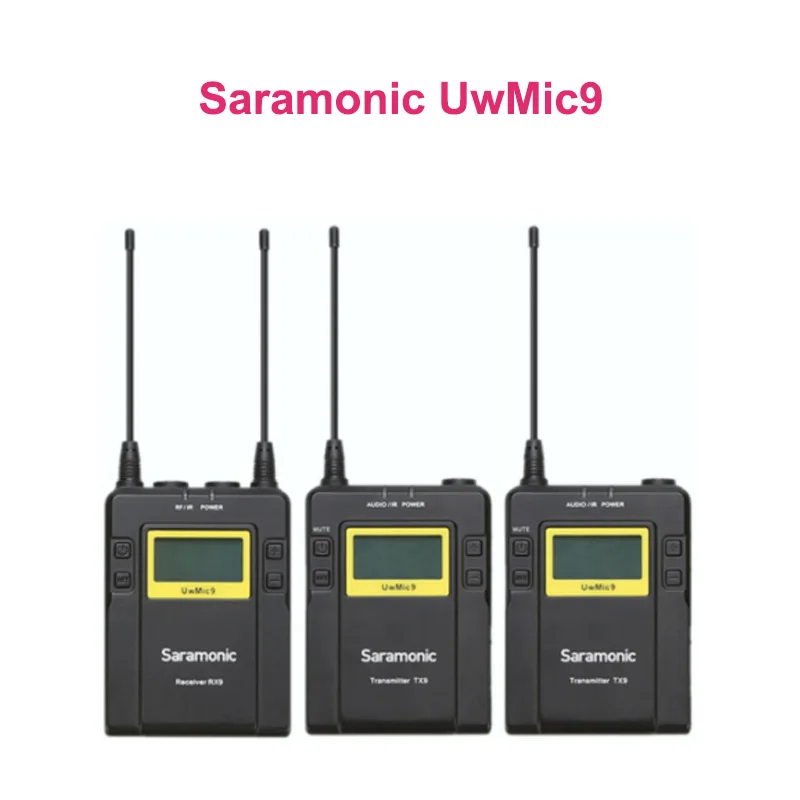 Saramonic UwMic9 беспроводной микрофон UHF Беспроводной Lavalier видео для DSLR Canon Nikon Sony камера