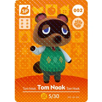 

002 Tom Nook Animal Crossing Card Animal Crossing Figures Switch NS 3DS Amiibo Cards Villager New Horizons Amiibo Card Gift