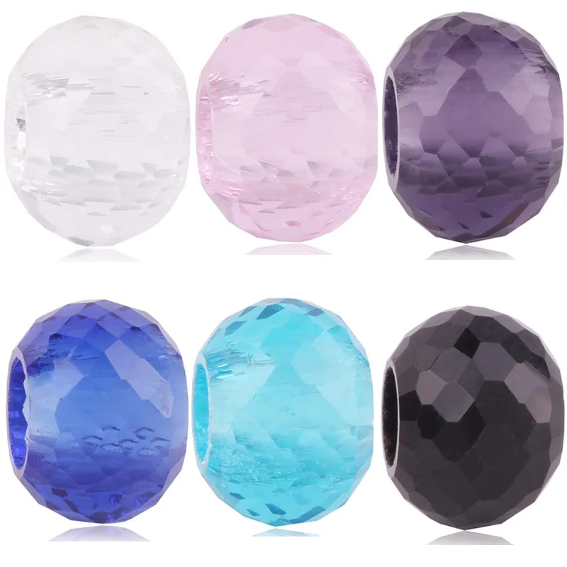 

Couqcy 2019 New European Colorful Lampwork Glass Beads Murano Aolly Charm Bead Fit Pandora For Girl DIY Bracelets Bead Gift