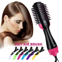 3 in 1 Multifunctional Infrared Negative Ion Rotating Hair Brush Roller Rotate Styler Comb Straightening Curling Hot Air Comb