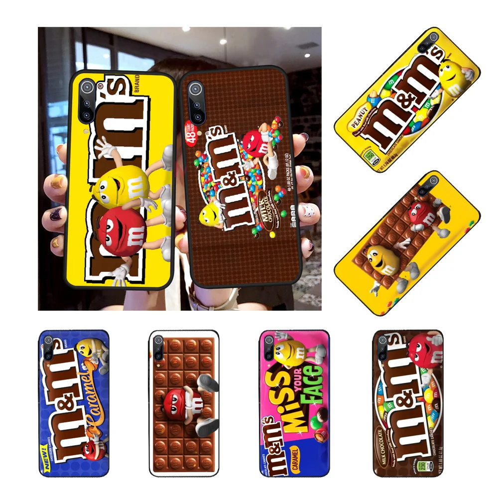 

NBDRUICAI M&Ms Chocolate print Pattern Phone Case for Redmi Note 8 8A 7 6 6A 5 5A 4 4X 4A Go Pro Plus Prime