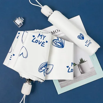 

Women's Umbrellas Automatic Sunscreen Anti UV Flowers Brand Umbrella Rain Women Olycat Parasol Female Folding Umbrella Windproof