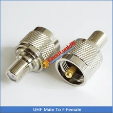 

F To UHF PL259 PL-259 SO239 SO-239 Connector Socket UHF Male to F Female Plug UHF - F TV Brass Straight RF Coaxial Adapters