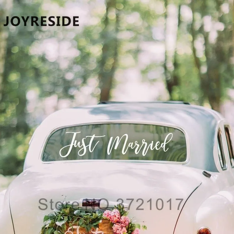 Personalized Wedding Date Red Just Married White Quote Vinyl Decal CustomVinylDecor Wedding Car Decoration Black Large Gold Small Sizes Other Colors Home Decor for Newlywed Couples Personalized Wedding Date Red Just Married White Quote Vinyl Decal CustomVinylDecor Wedding Car Decoration Black Large Gold Small Sizes Other Colors Home Decor for Newlywed Couples