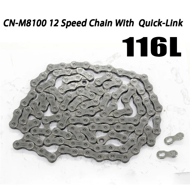 XT CN M8100 12-ступенчатая цепи с Quick-Link116/126L горный велосипед инструмент для демонтажа цепи велосипеда(CN-M8100 MTB дорожный велосипед цепи - Цвет: CN-M8100 116L NO Box