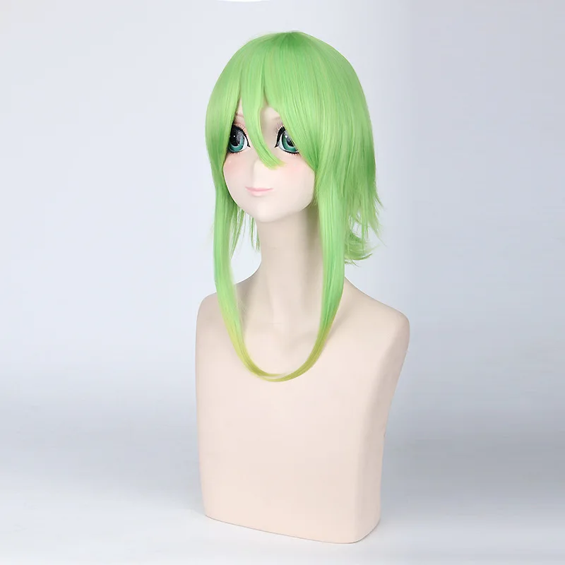 Vocaloid Gumi Megpoid 3 вида стилей Косплей золотой зеленый Омбре короткий головной убор синтетические волосы парики+ Бесплатный парик Кепка